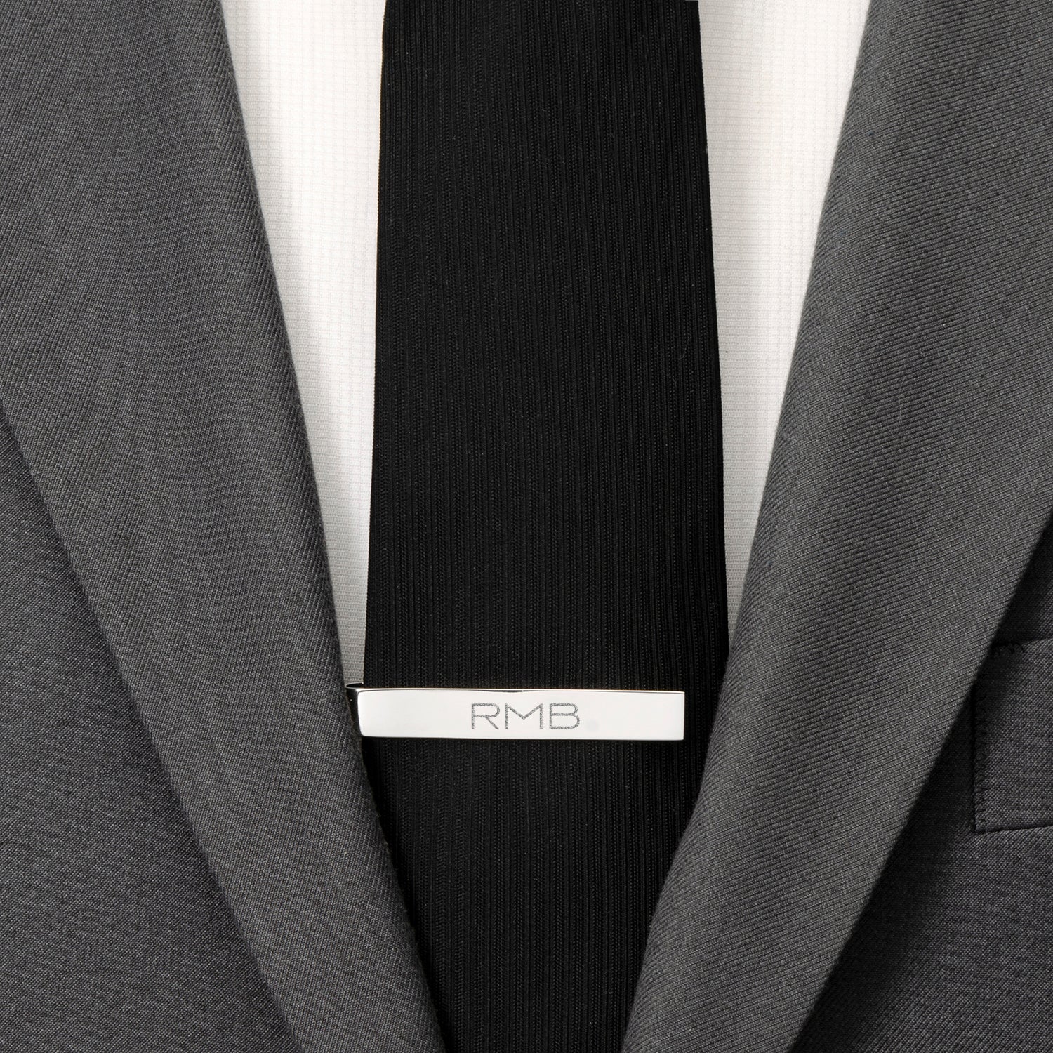 Engravable Rope Border Round Cufflinks and Tie Bar Gift Set