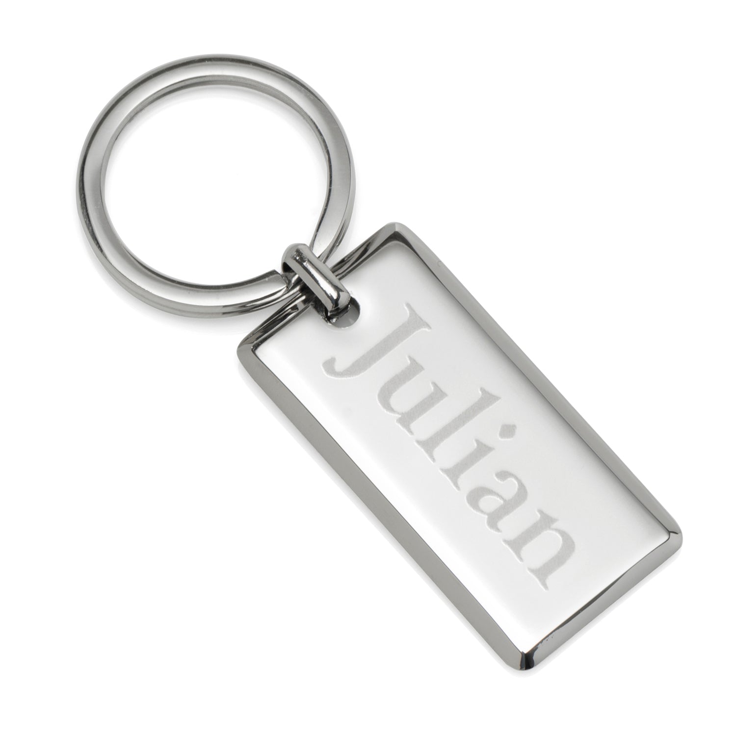 Rectangle Engravable Stainless Steel Key Chain