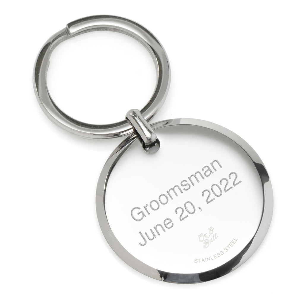 Round Engravable Stainless Steel Key Chain