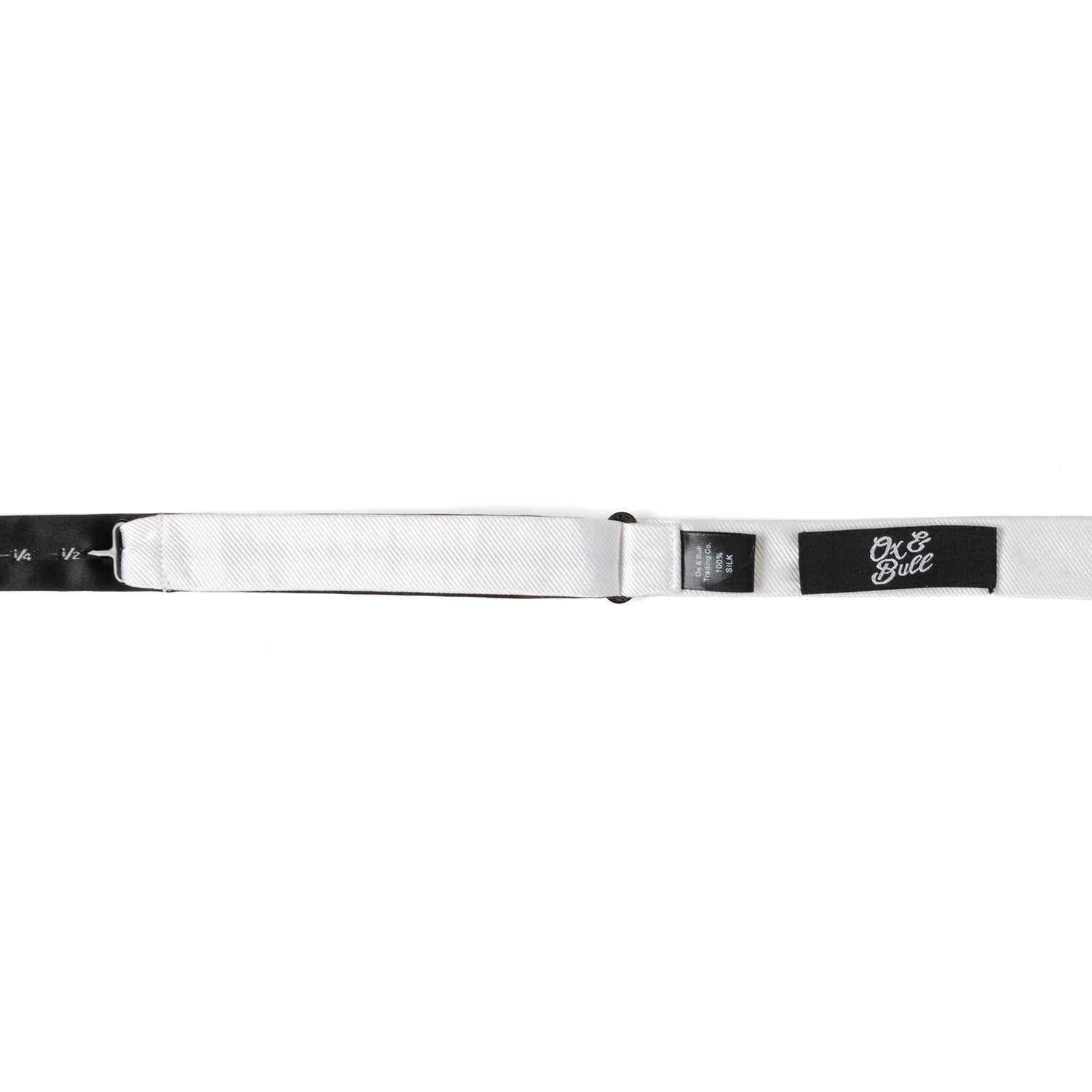 White Silk Self-Tie Bow Tie Formal Adjustable Neckwear - Image 4