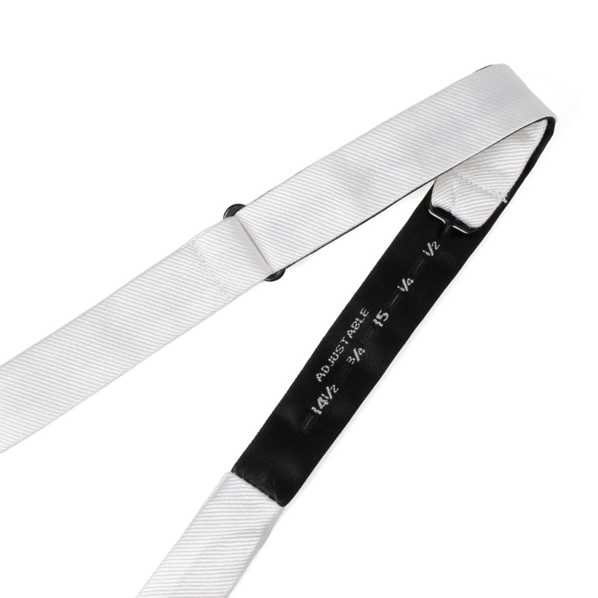 White Silk Self-Tie Bow Tie Formal Adjustable Neckwear - Image 6