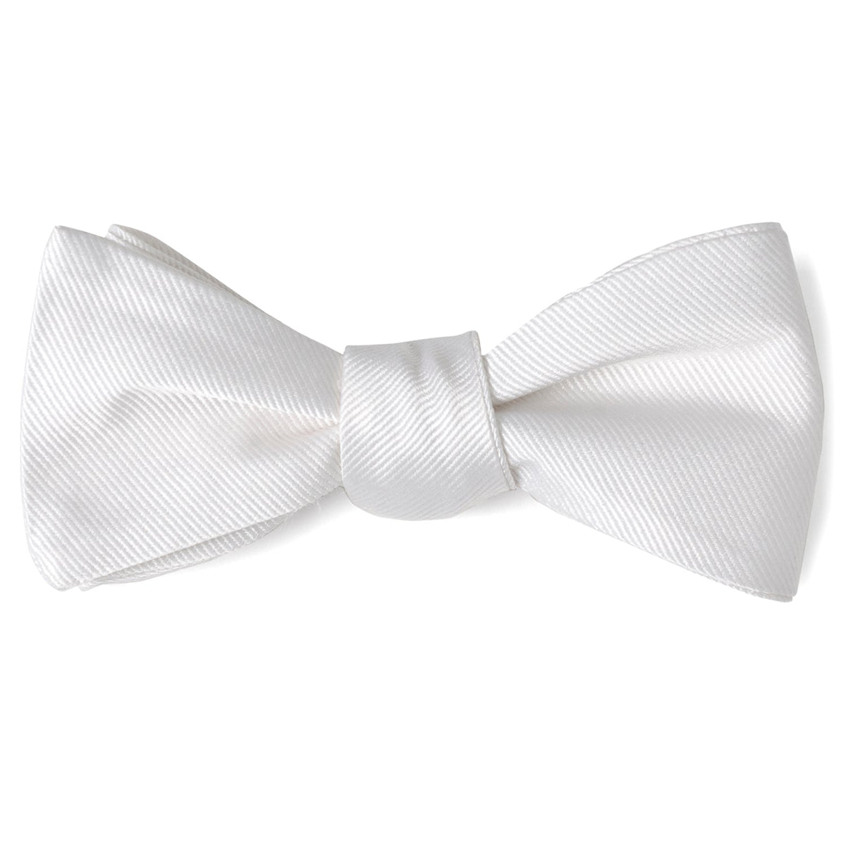 White Silk Self-Tie Bow Tie Formal Adjustable Neckwear - Image 7