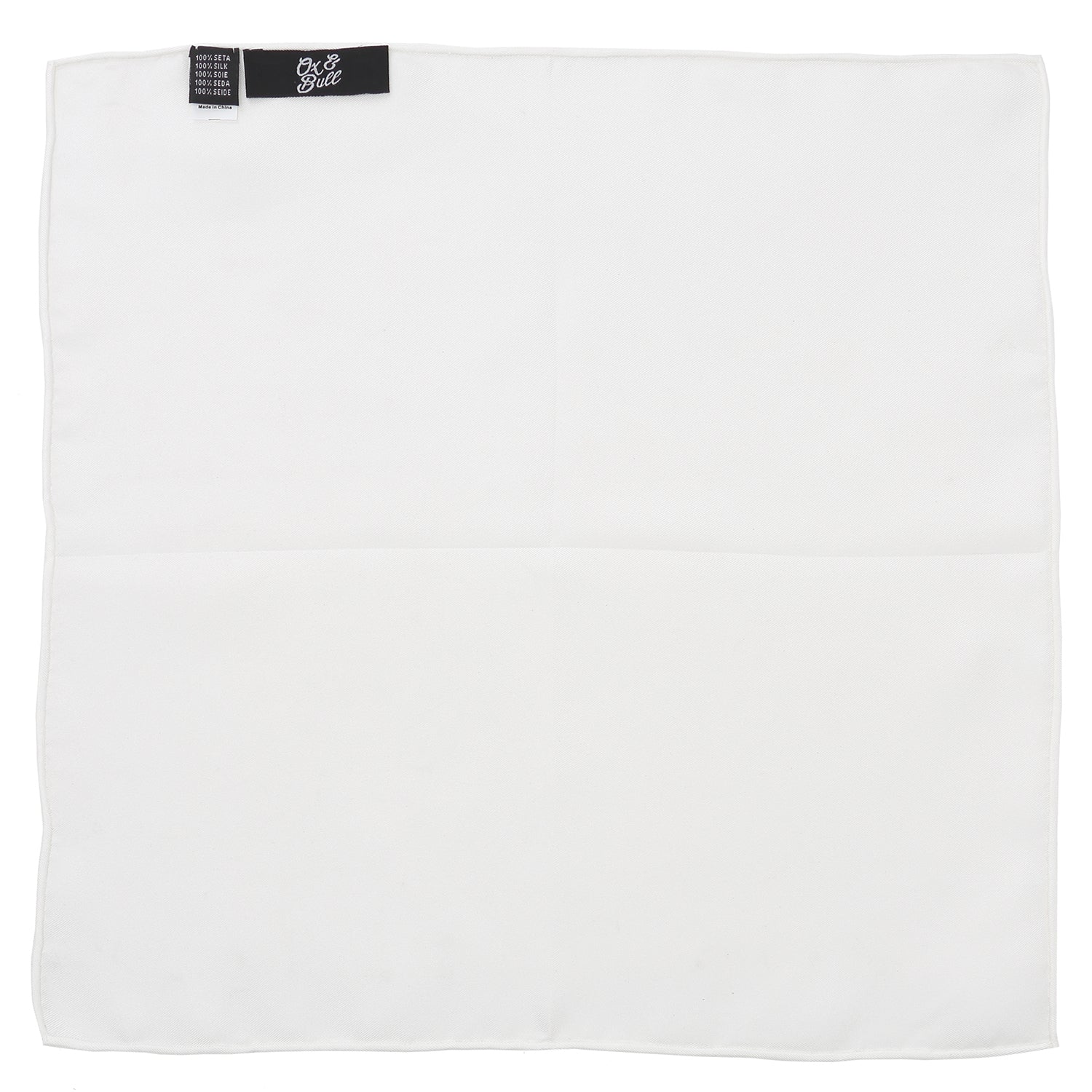 White Silk Pocket Square