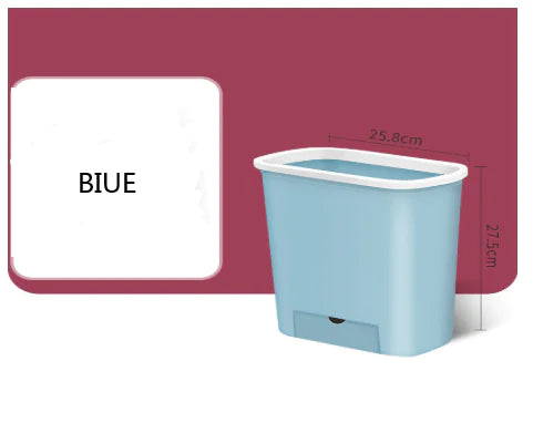 Wall-Mounted Kitchen Trash Can and Organizer Shelf