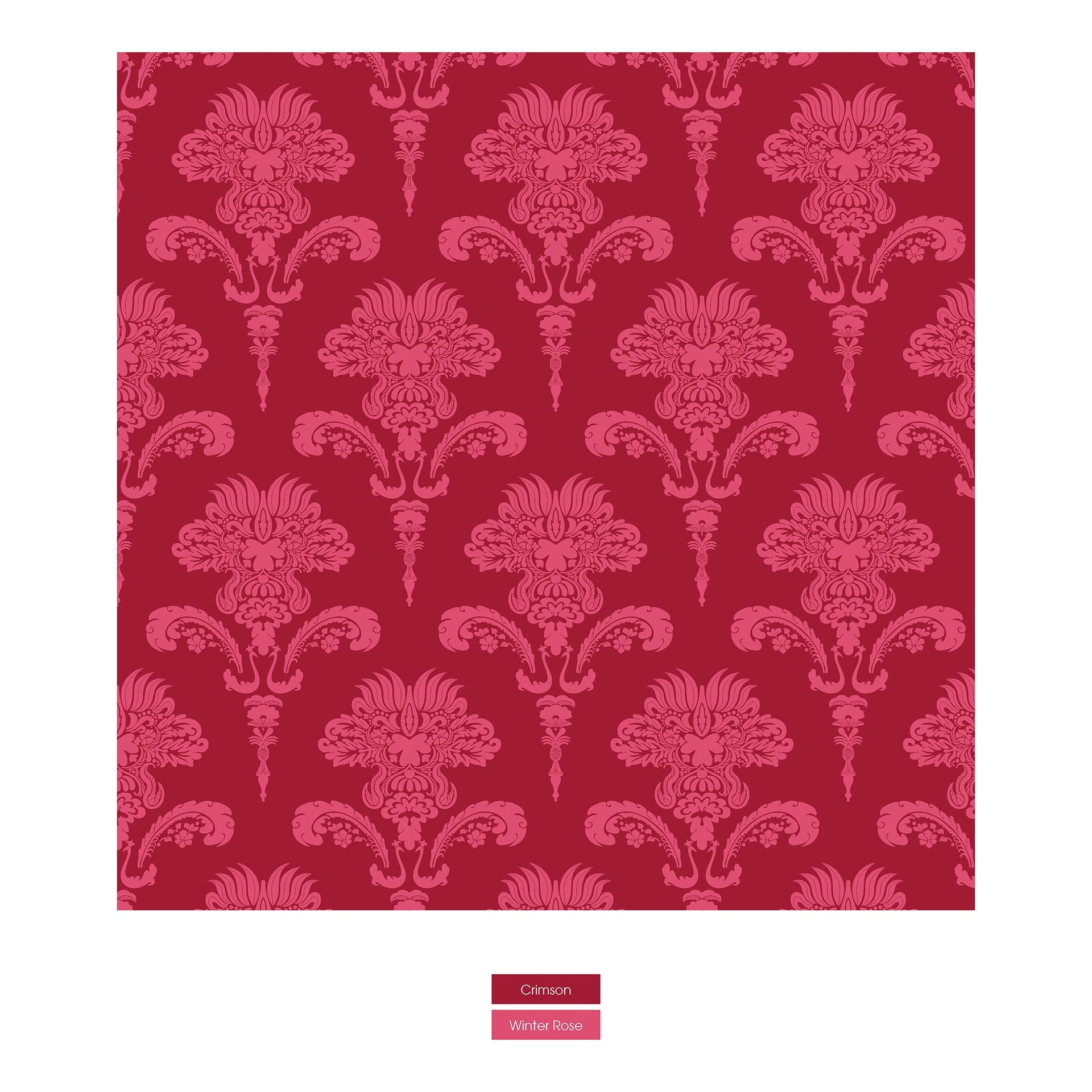 Print Convertible Sleeper with Zipper in Crimson Damask
