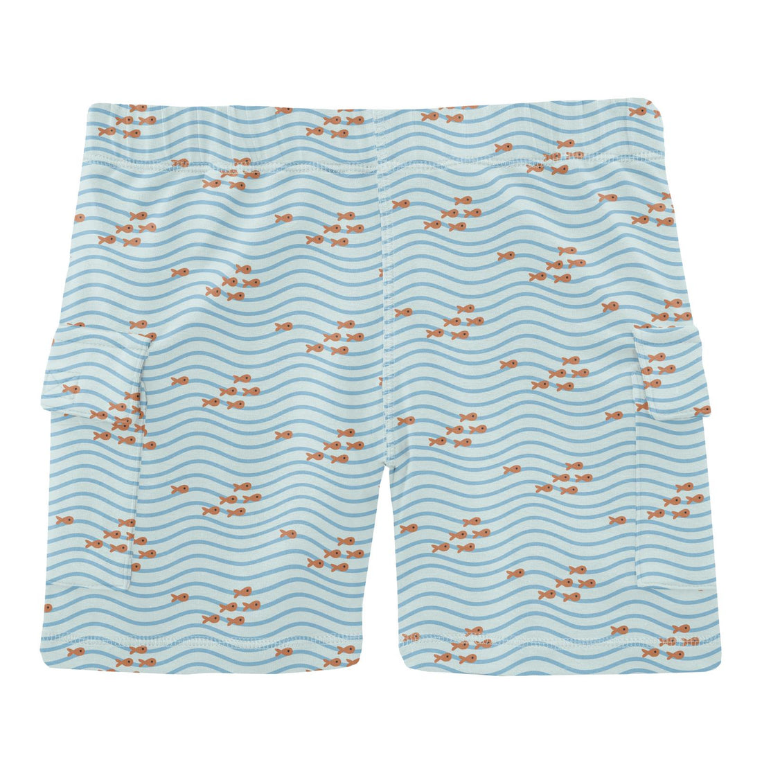 Print Cargo Shorts in Fresh Air Little Fishy