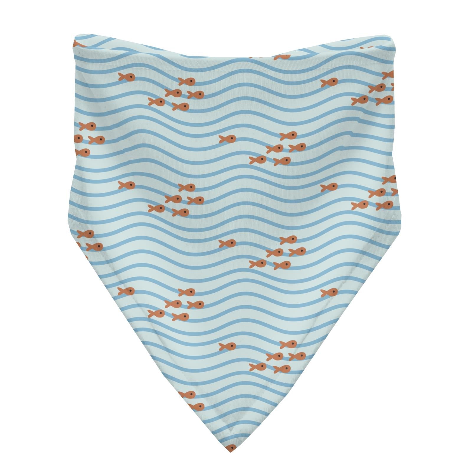 Print Bandana Bib in Fresh Air Little Fishy