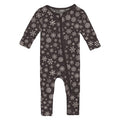Print Convertible Coverall in Chalkboard Snowflakes