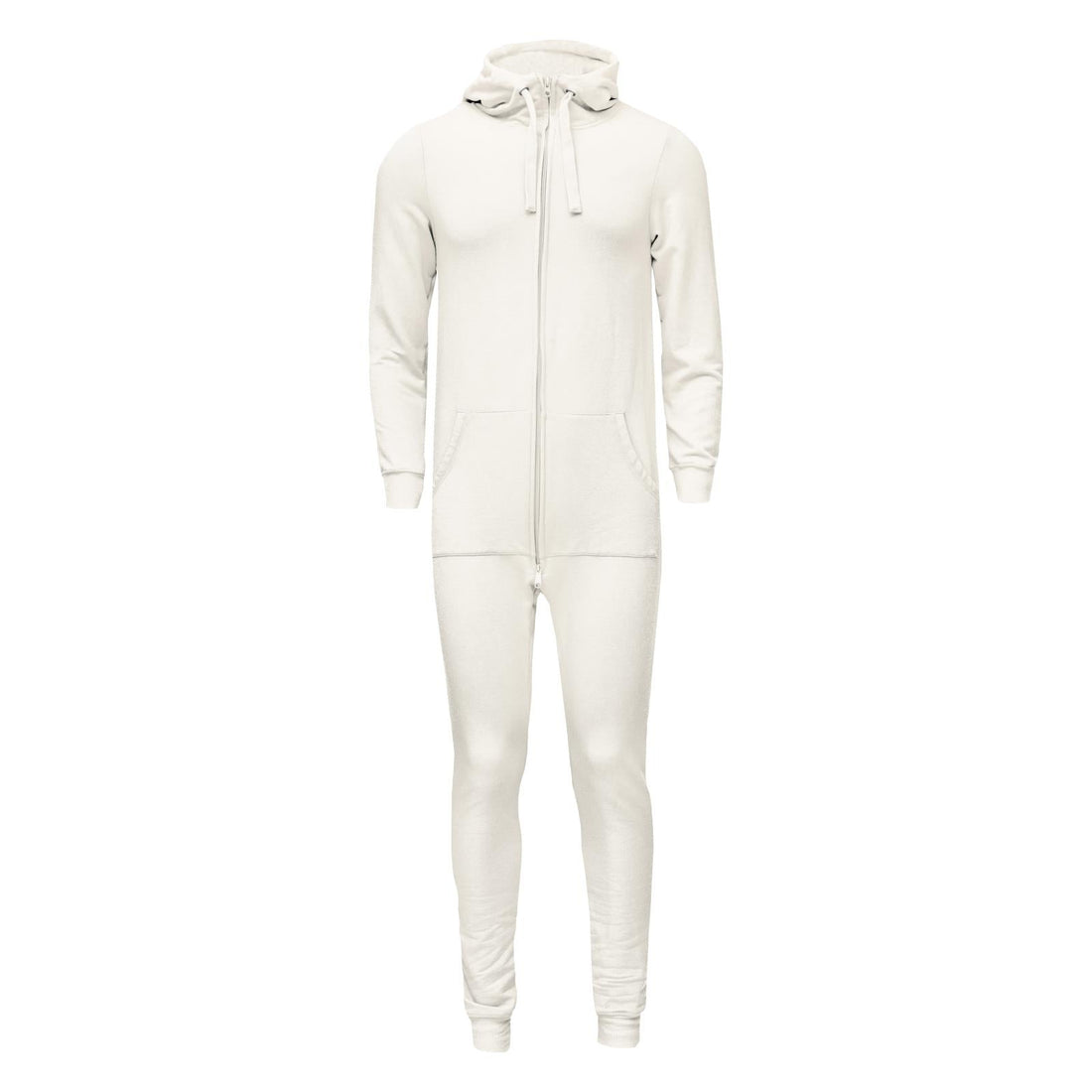 Adult Fleece Jumpsuit with Hood in Natural