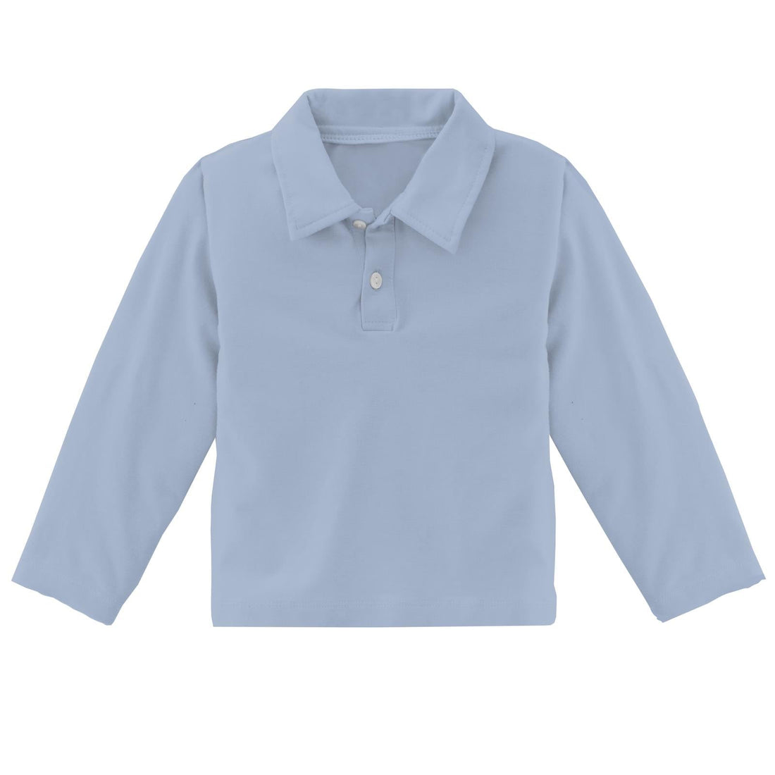 Long Sleeve Polo in Pond