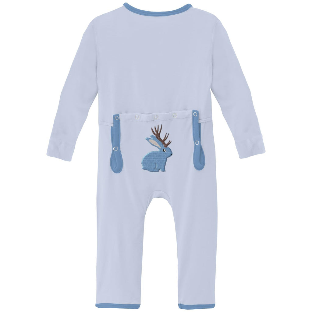 Applique Coverall with 2 Way Zipper in Dew Jackalope