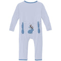 Applique Coverall with 2 Way Zipper in Dew Jackalope