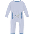 Applique Coverall with 2 Way Zipper in Dew Prancing Unicorn