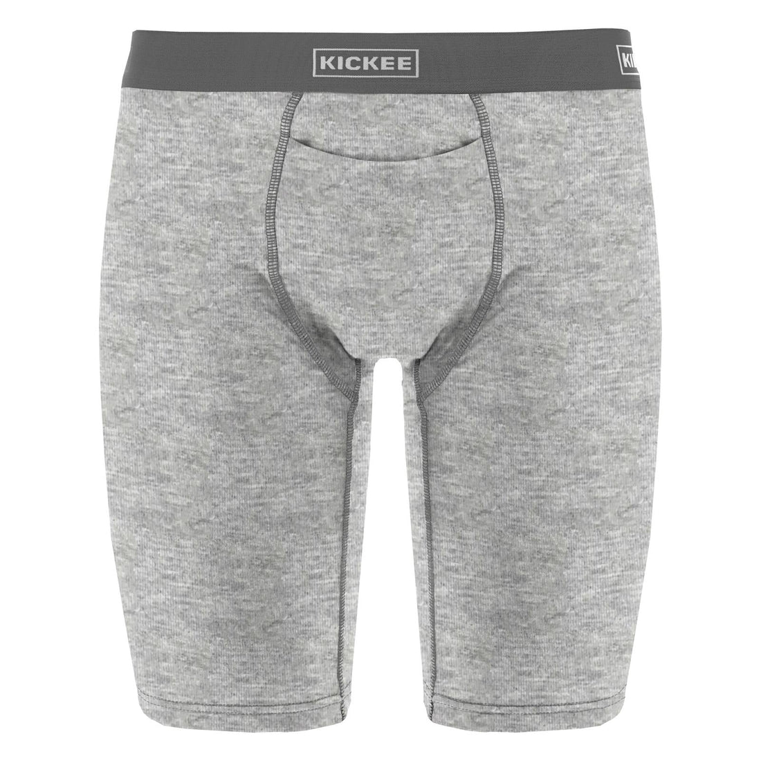 Men's Long Boxer Brief with Top Fly in Heathered Mist