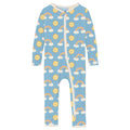 Print Coverall with 2 Way Zipper in Sunshine and Rainbows
