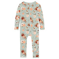 Print Coverall with 2 Way Zipper in Aloe Fall Floral