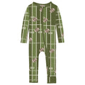 Print Coverall with 2 Way Zipper in Pesto Football