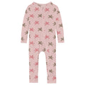 Print Coverall with 2 Way Zipper in Baby Rose Pegasus