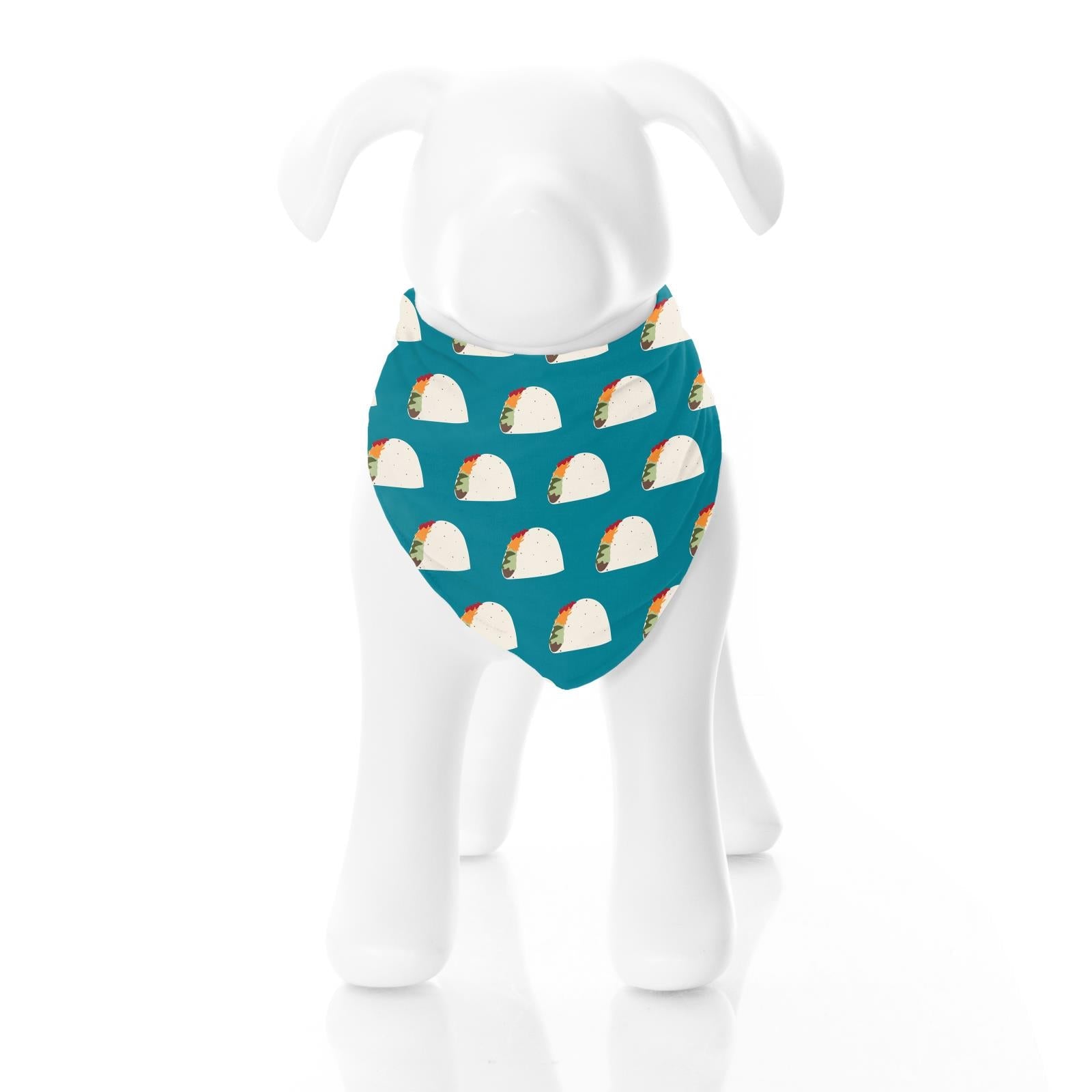 Print Dog Bandana in Seagrass Tacos