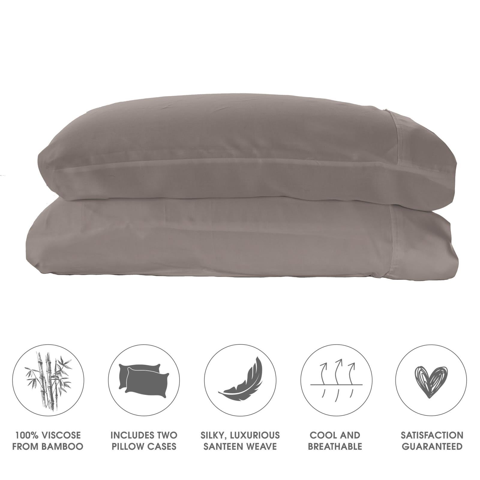 Woven Pillowcase Set in Feather