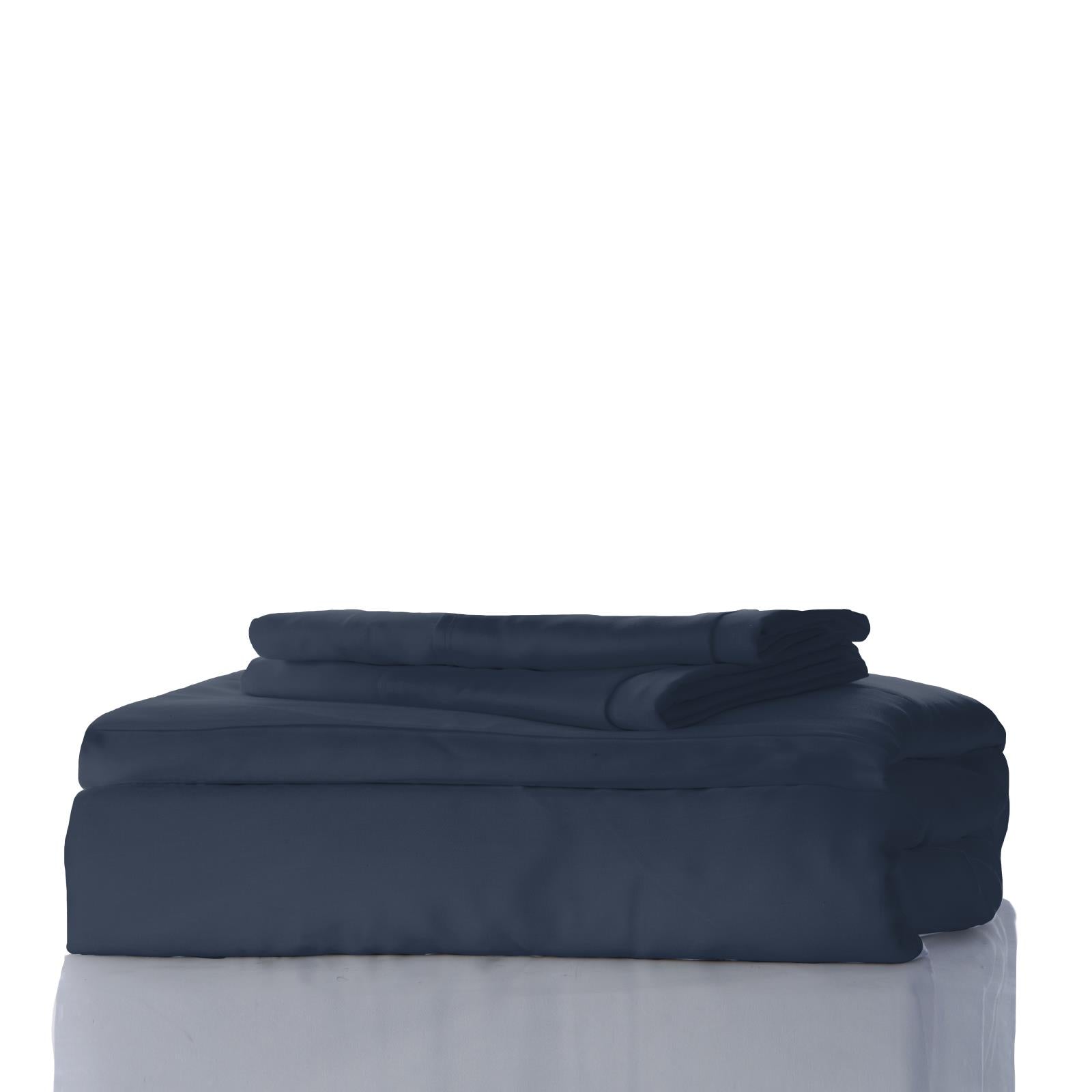 Woven Sheet Set in Suede Blue for Baby and Toddler Cribs