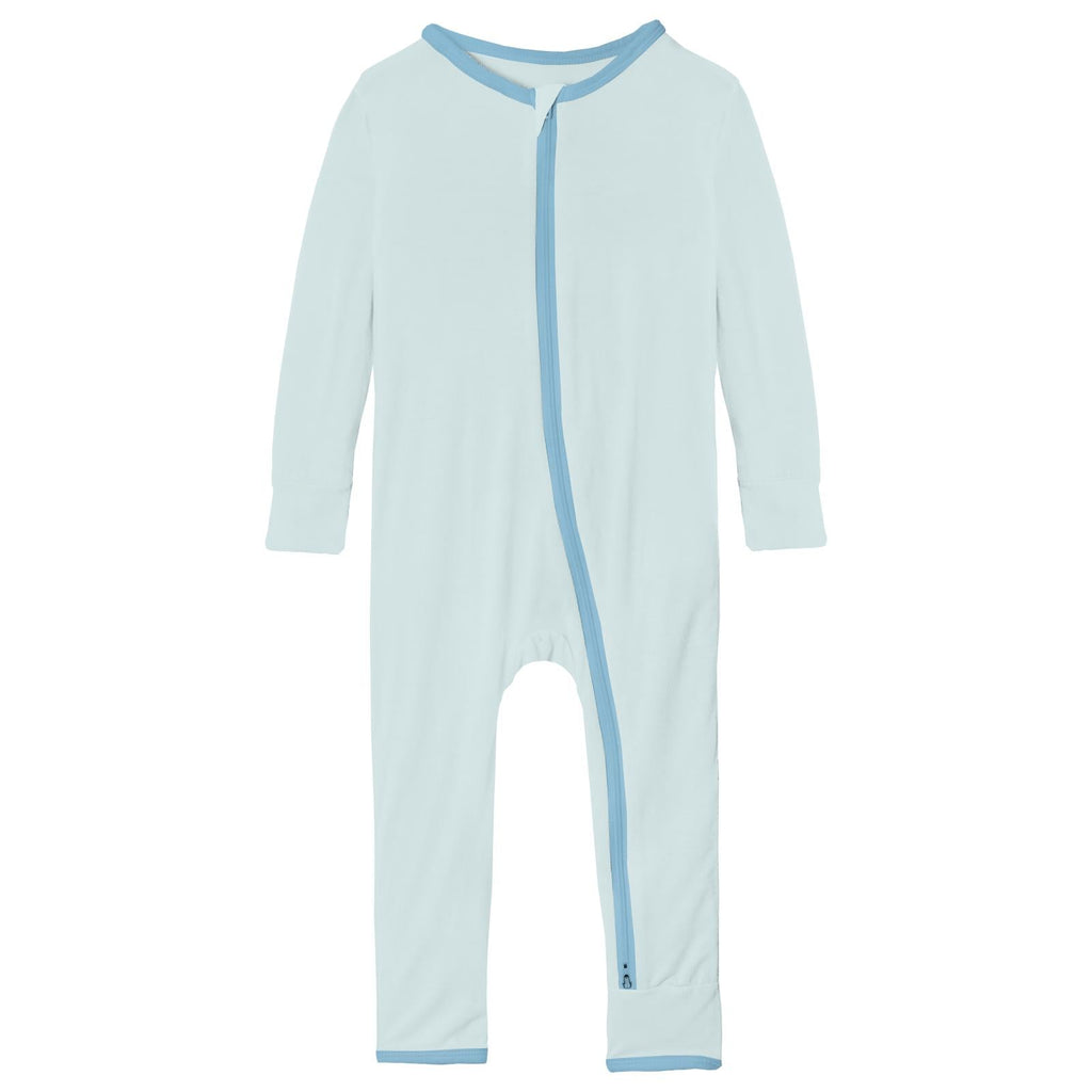 Applique Coverall with 2 Way Zipper in Fresh Air Can of Worms