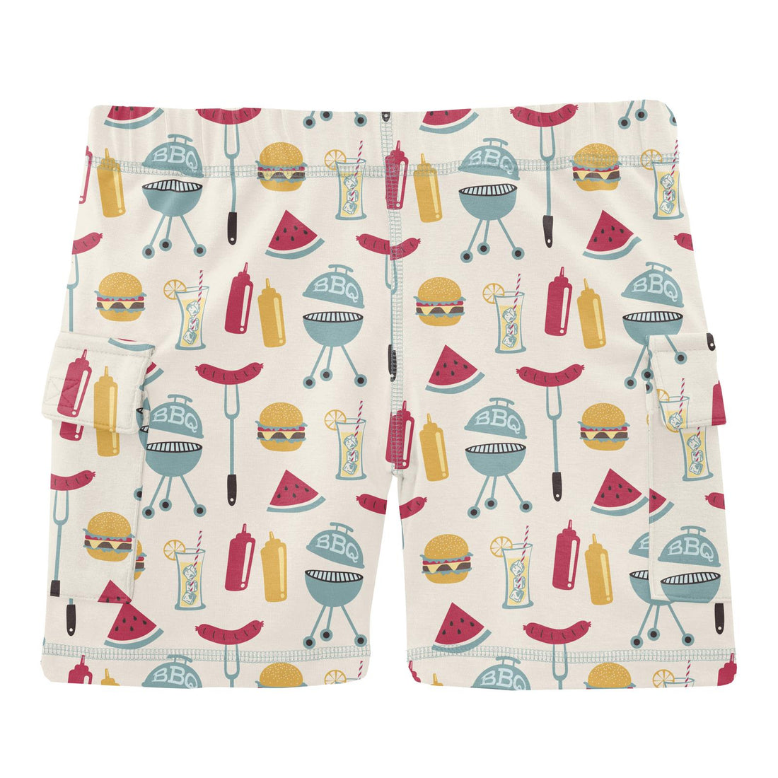 Print Cargo Shorts in Natural BBQ