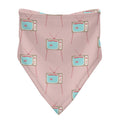 Print Bandana Bib in Baby Rose Vintage TV