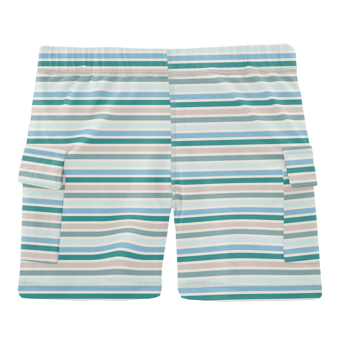 Print Cargo Shorts in Lakeside Stripe