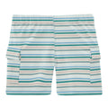 Print Cargo Shorts in Lakeside Stripe