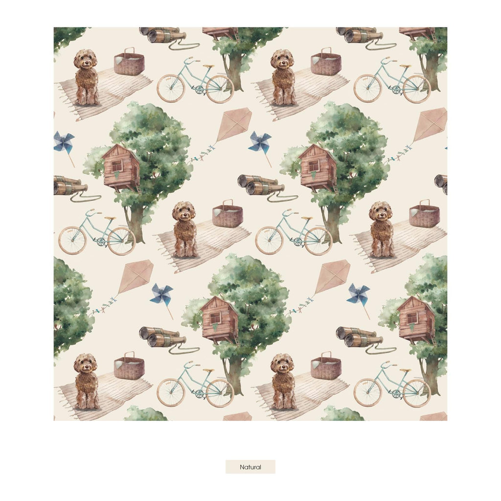 Print Bib Set of 3 in Natural Tree House; Jade Wavy Lattice & Fresh Air Frisbee Labs