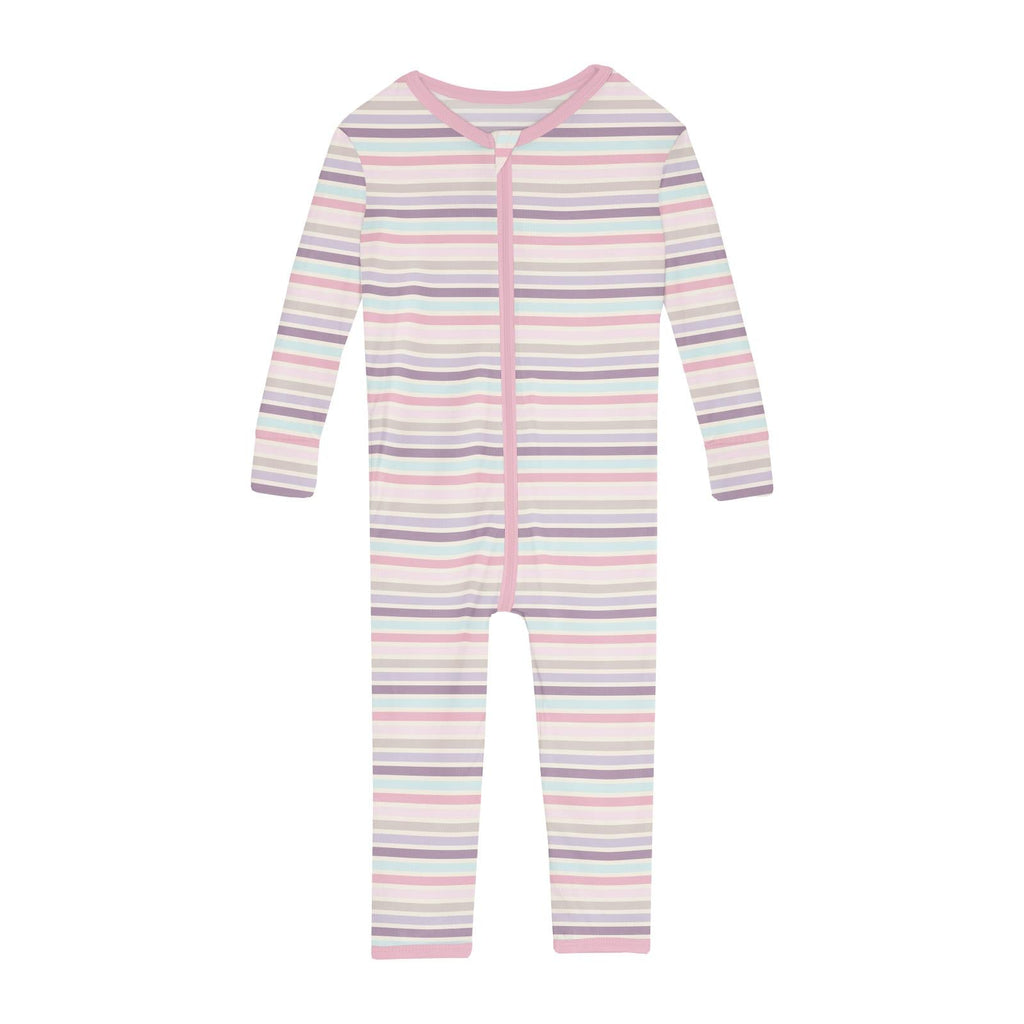 Print Convertible Sleeper with Zipper in Ice Cream Stripe