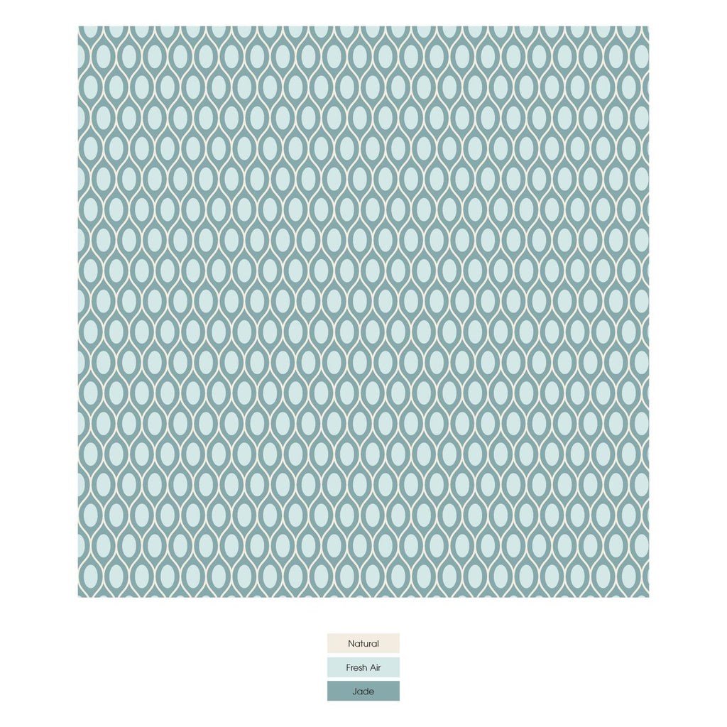Print Bib Set of 3 in Natural Tree House; Jade Wavy Lattice & Fresh Air Frisbee Labs