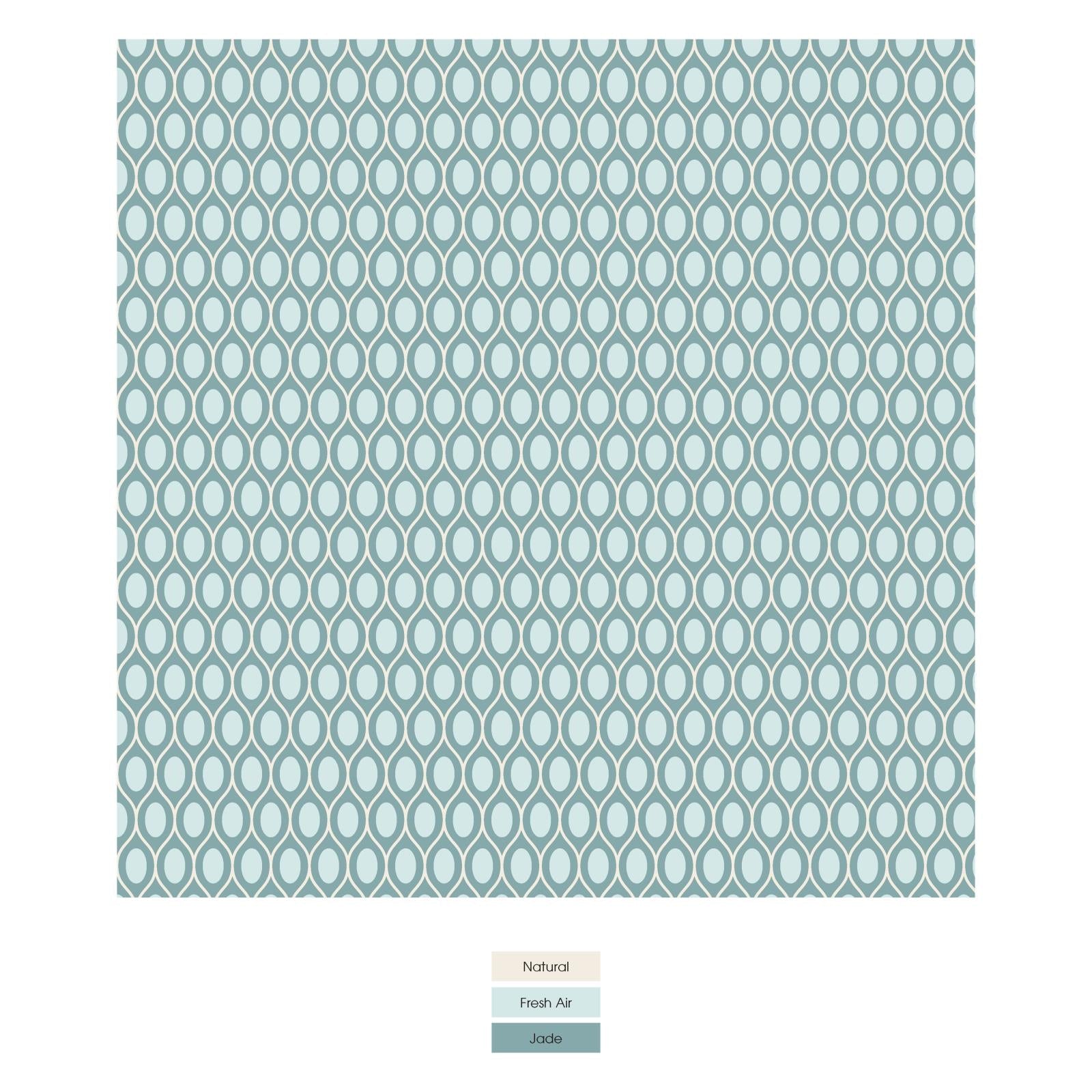 Print Bib Set of 3 in Natural Tree House; Jade Wavy Lattice & Fresh Air Frisbee Labs