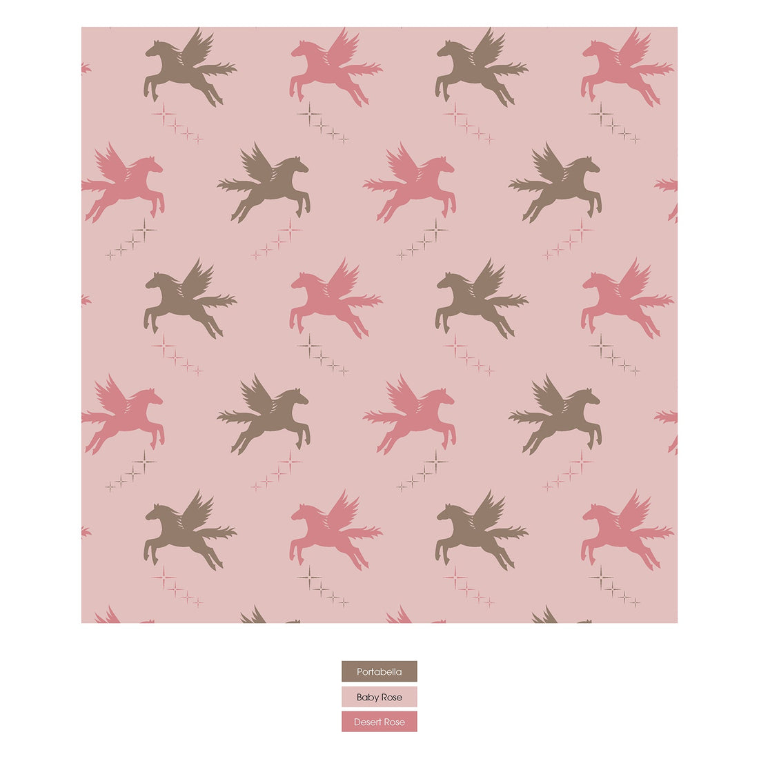 Print Coverall with 2 Way Zipper in Baby Rose Pegasus