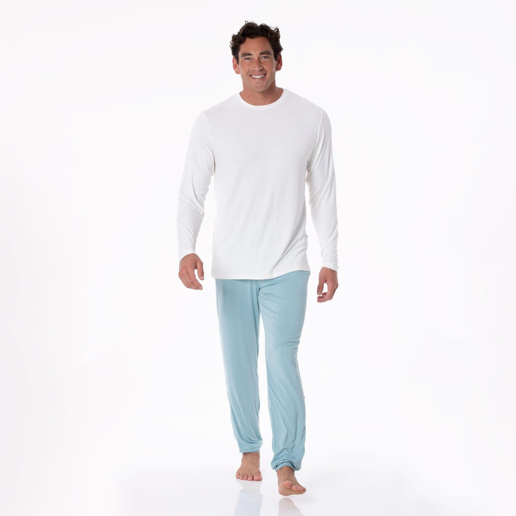 Men's Long Sleeve Crew Neck Tee in Natural