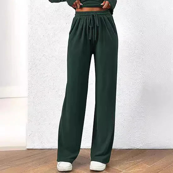 Women's Long Sleeve Top and Wide Leg Pants Two-Piece Set - Image 33