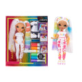 Rainbow High Color & Create Fashion DIY Doll with Washable Rainbow Markers Green Eyes Straight Hair in 2 Pig Tails Bonus Top & Shoes. Color Create Play Rinse and Repeat. Creative 4-12+
