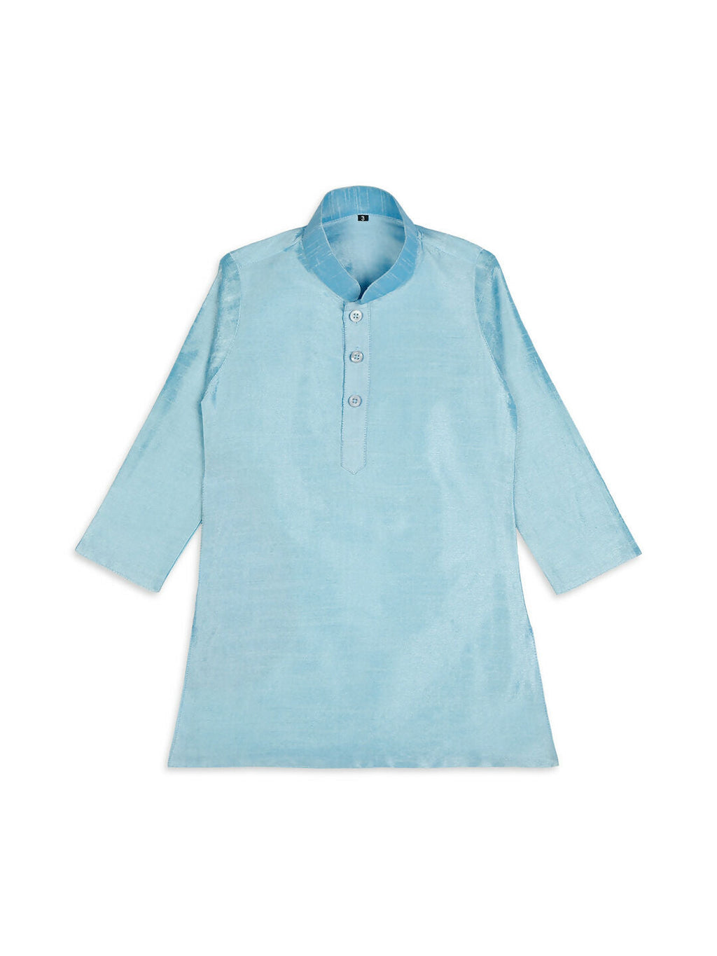 Kids Sky Blue Kurta Pyjama Set with Tikli Nehru Jacket
