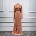 Beaded Islamic Fashion Cardigan Robe Dress