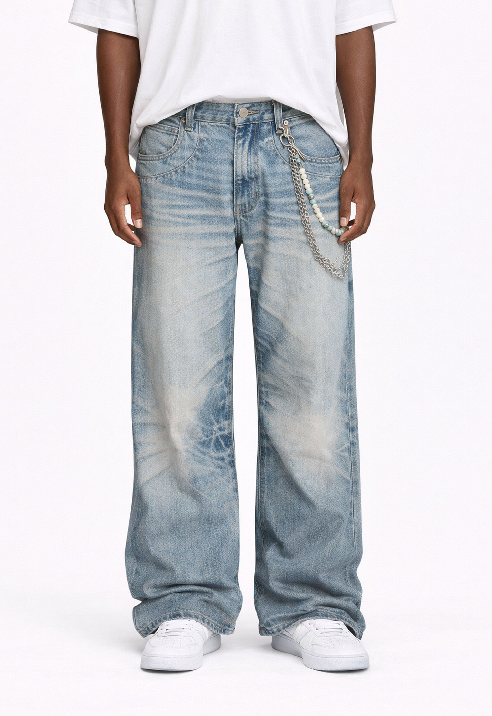 Wideboy Relaxed Fit Heavyweight Graphic Print Denim Jeans - Image 2