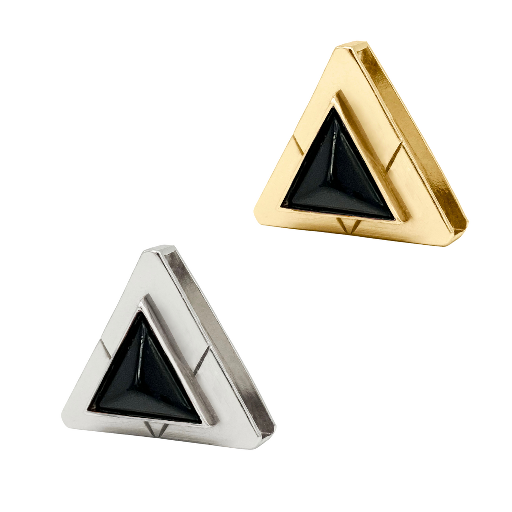 Onyx Triangle Crystal Charm – Gold or Silver | DIPHDA