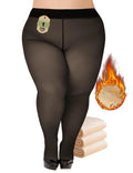 Buauty Plus Size Fleece Lined Tights Womens- Winter Warm Fake Translucent Thermal PantyhoseThick Leggings under Dresses