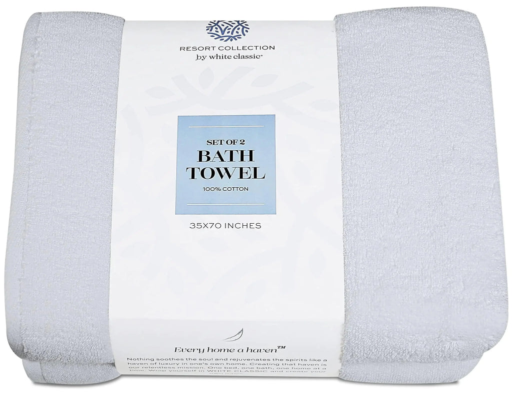 Resort Collection Soft Bath Sheets Towels Set of 2 Oversize Large 35x70 in