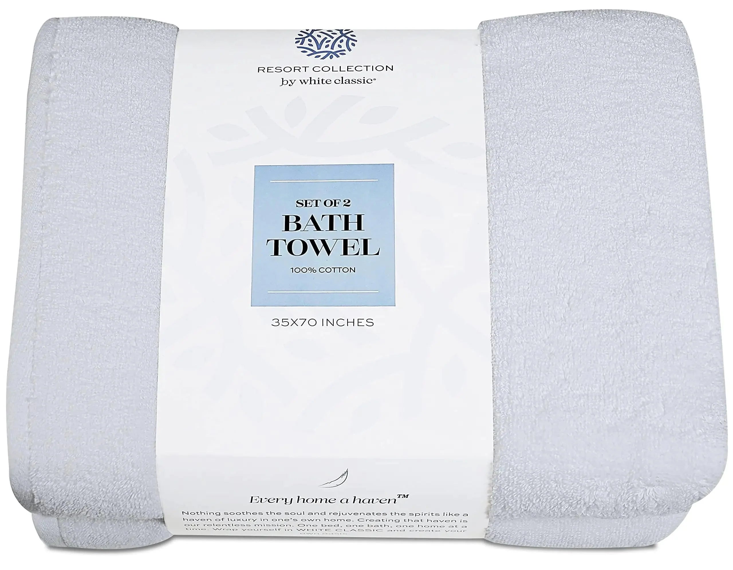 Resort Collection Soft Bath Sheets Towels Set of 2 Oversize Large 35x70 in