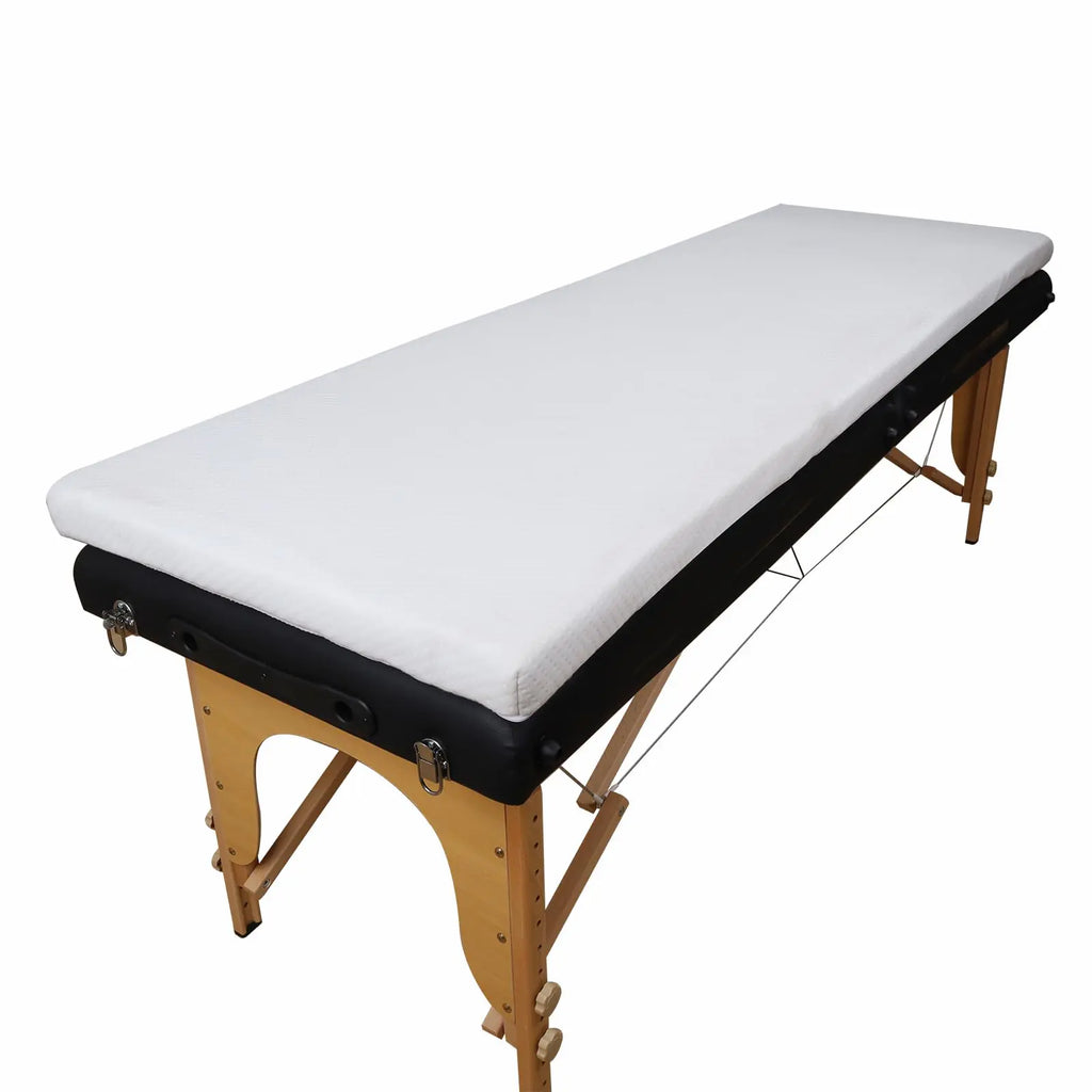 Lash Bed Foam Topper for Massage Bed 73x29x2 inch White Memory Foam Removable Cover Massage Mattress Non-Slip Elastic Bands Only Lash Bed Topper (Not Included Bed) for Massage Bed and Beauty