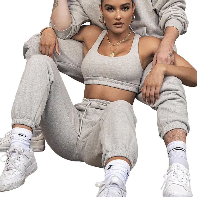 2023 Women's Casual Two-Piece Crop Top and Pants Set