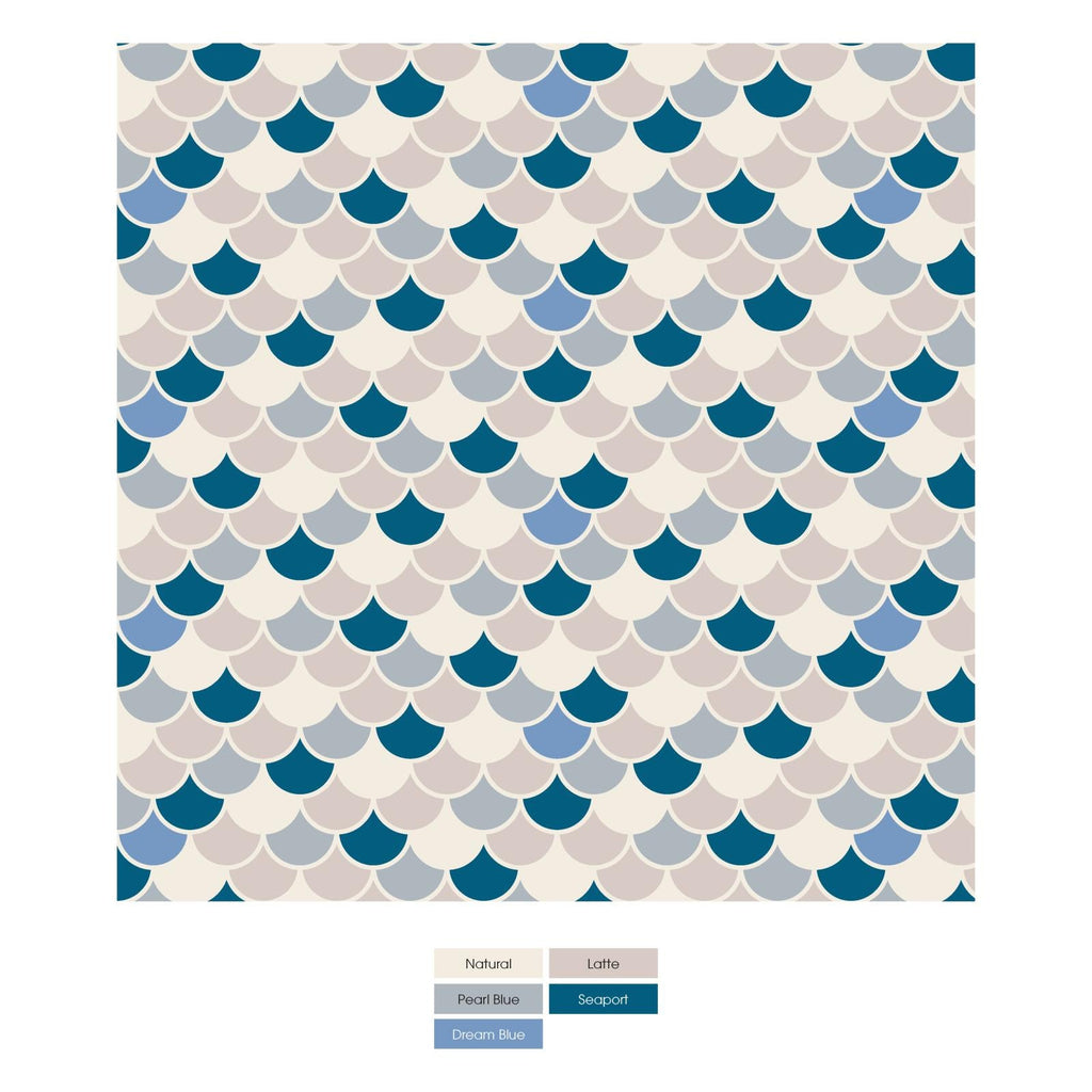 Print Coverall with 2 Way Zipper in Latte Scales