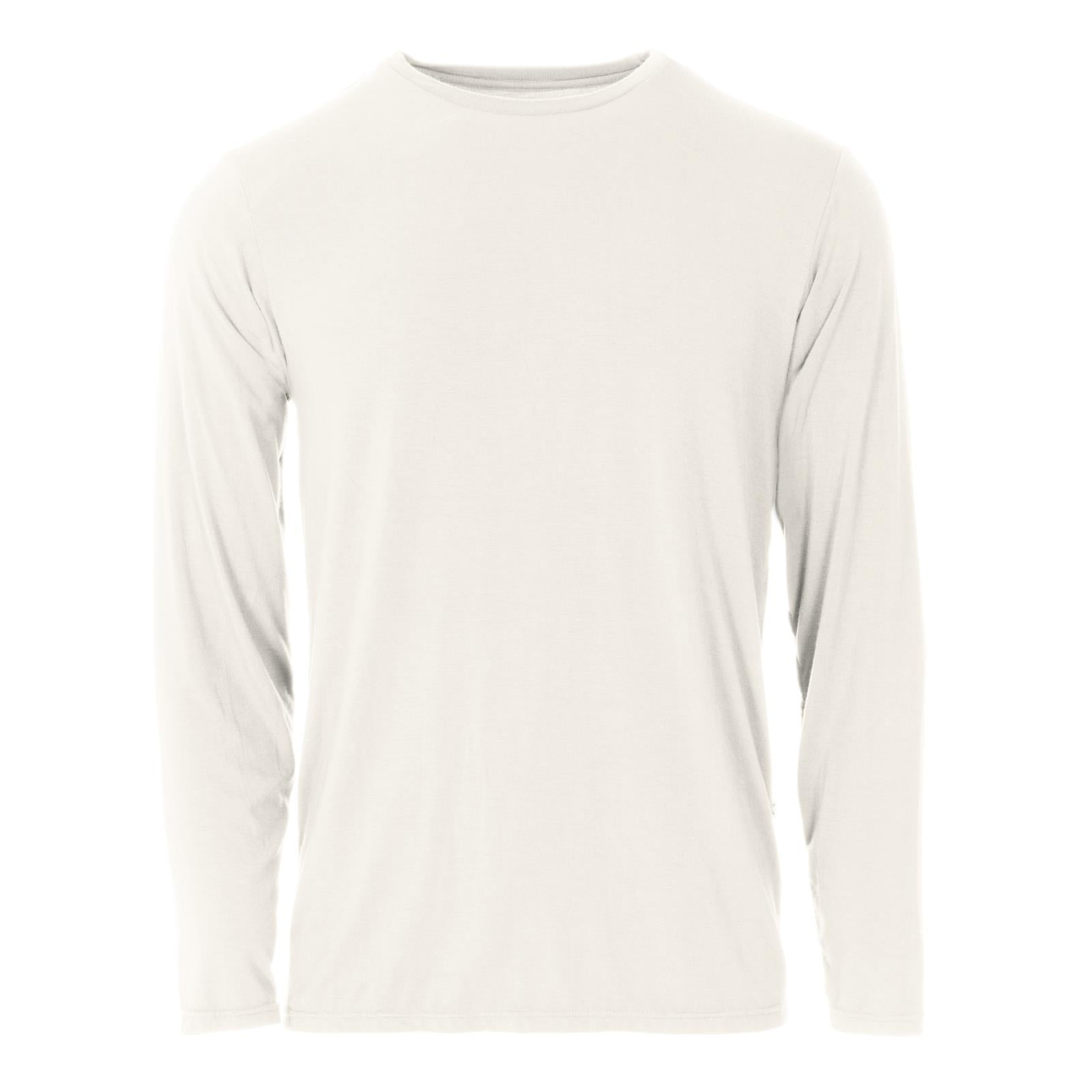 Men's Long Sleeve Crew Neck Tee in Natural
