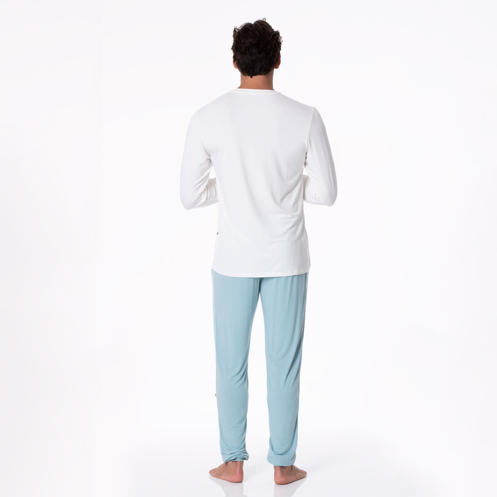 Men's Long Sleeve Crew Neck Tee in Natural
